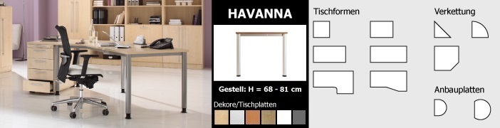 Schreibtisch-Serie Havanna