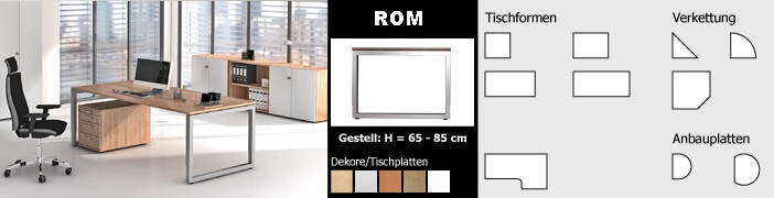 Schreibtisch-Serie Rom